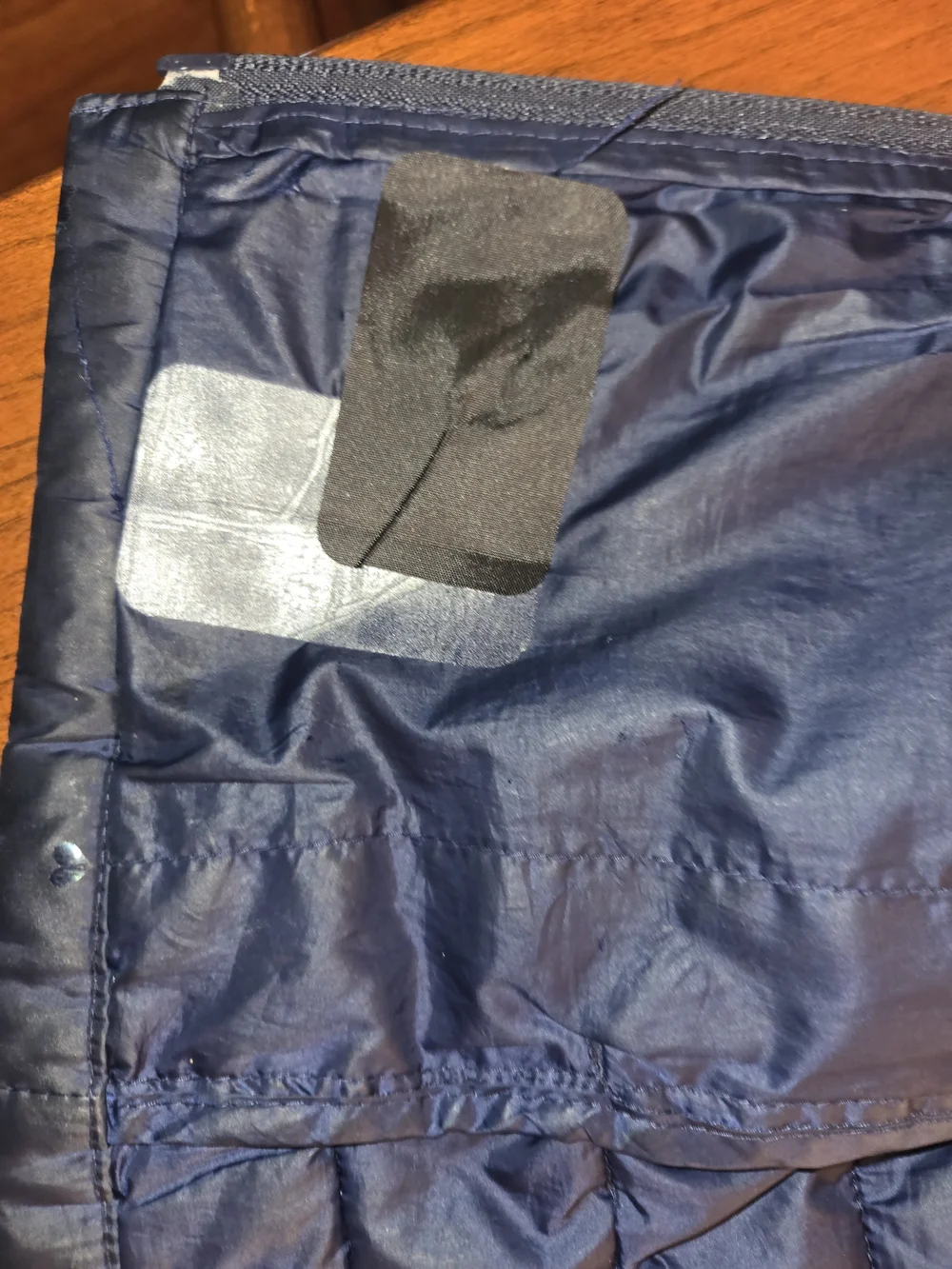 Kids Navy Hooded Puffer Jacket Medium